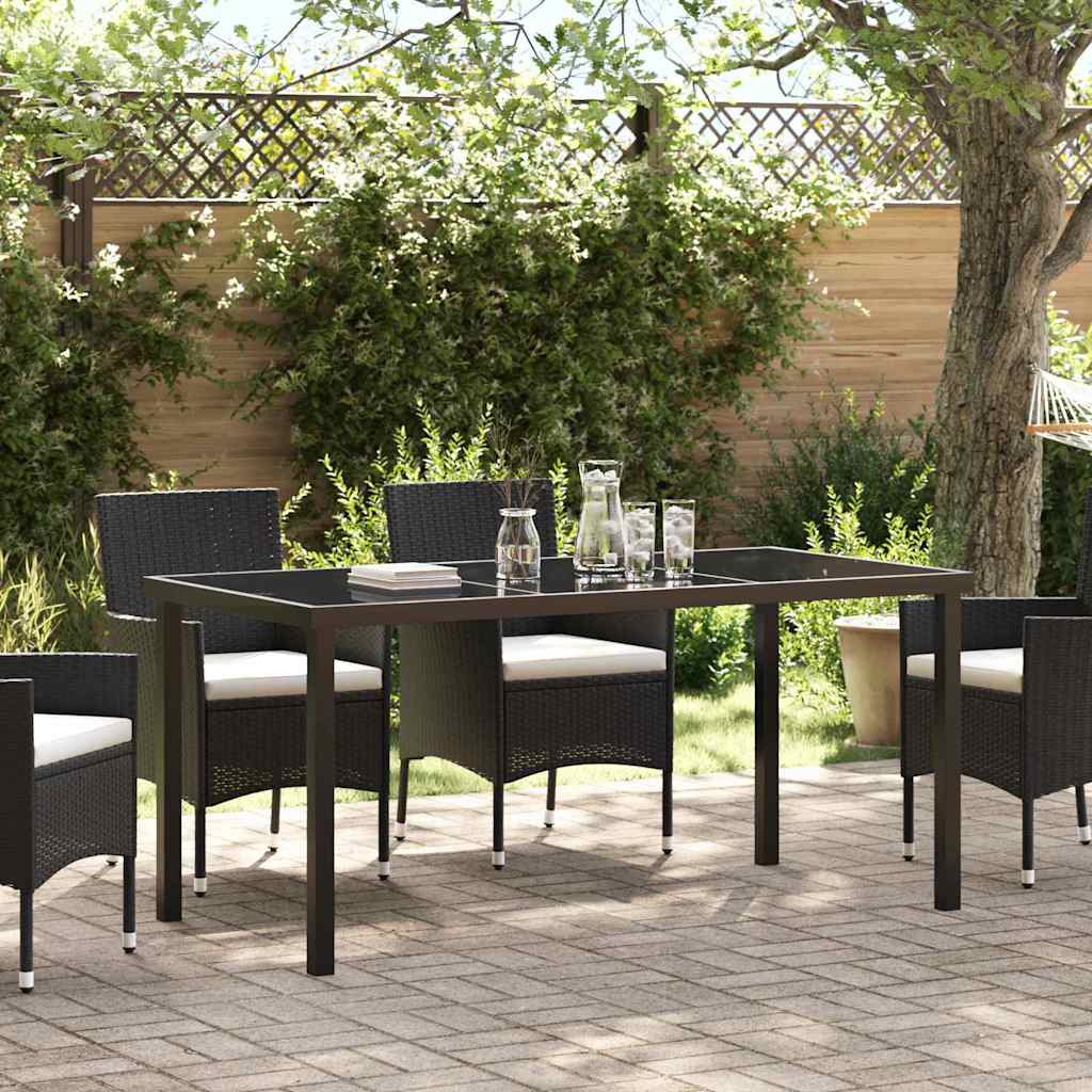 Τραπέζι Κήπου Μαύρο 160 x 80 x 73 εκ Μέταλλο - Pakobazaar