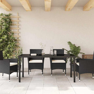 Τραπέζι Κήπου Μαύρο 160 x 80 x 73 εκ Μέταλλο - Pakobazaar