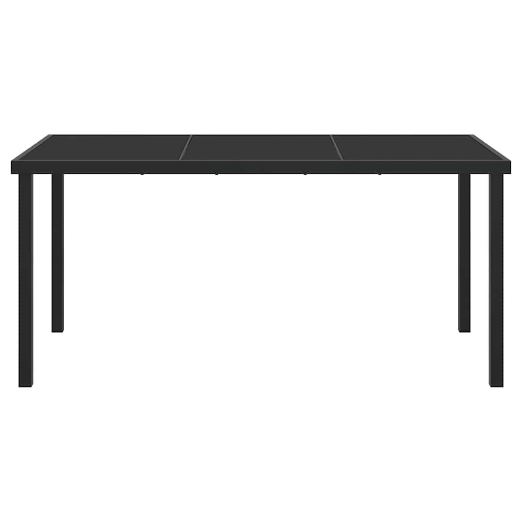 Τραπέζι Κήπου Μαύρο 160 x 80 x 73 εκ Μέταλλο - Pakobazaar