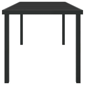 Τραπέζι Κήπου Μαύρο 160 x 80 x 73 εκ Μέταλλο - Pakobazaar