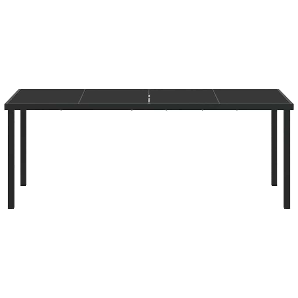 Τραπέζι Κήπου Μαύρο 200 x 80 x 73 εκ Μέταλλο - Pakobazaar