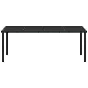 Τραπέζι Κήπου Μαύρο 200 x 80 x 73 εκ Μέταλλο - Pakobazaar