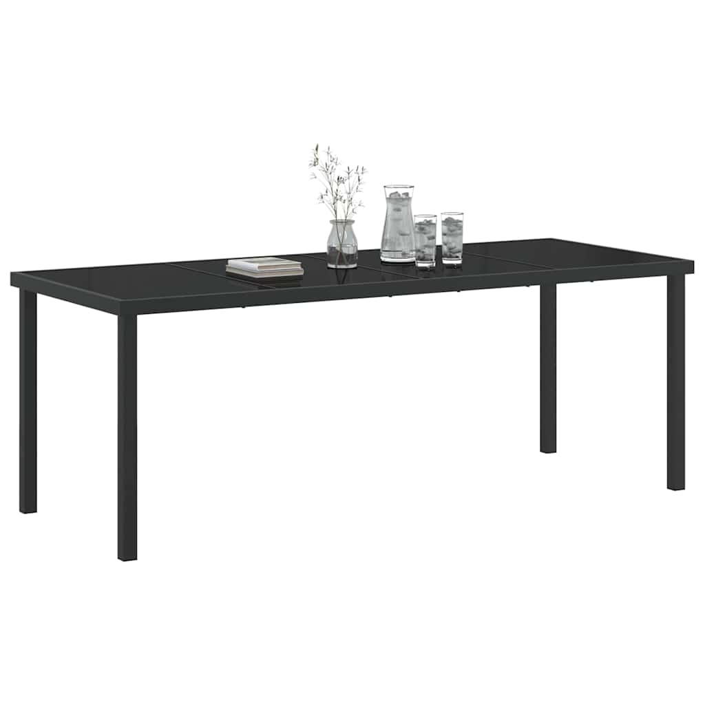 Τραπέζι Κήπου Μαύρο 200 x 80 x 73 εκ Μέταλλο - Pakobazaar