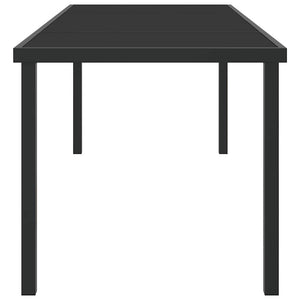 Τραπέζι Κήπου Μαύρο 200 x 80 x 73 εκ Μέταλλο - Pakobazaar