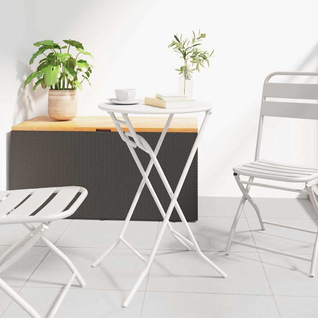 Τραπέζι Κήπου Λευκό 50 x 50 x 72 cm Μέταλλο