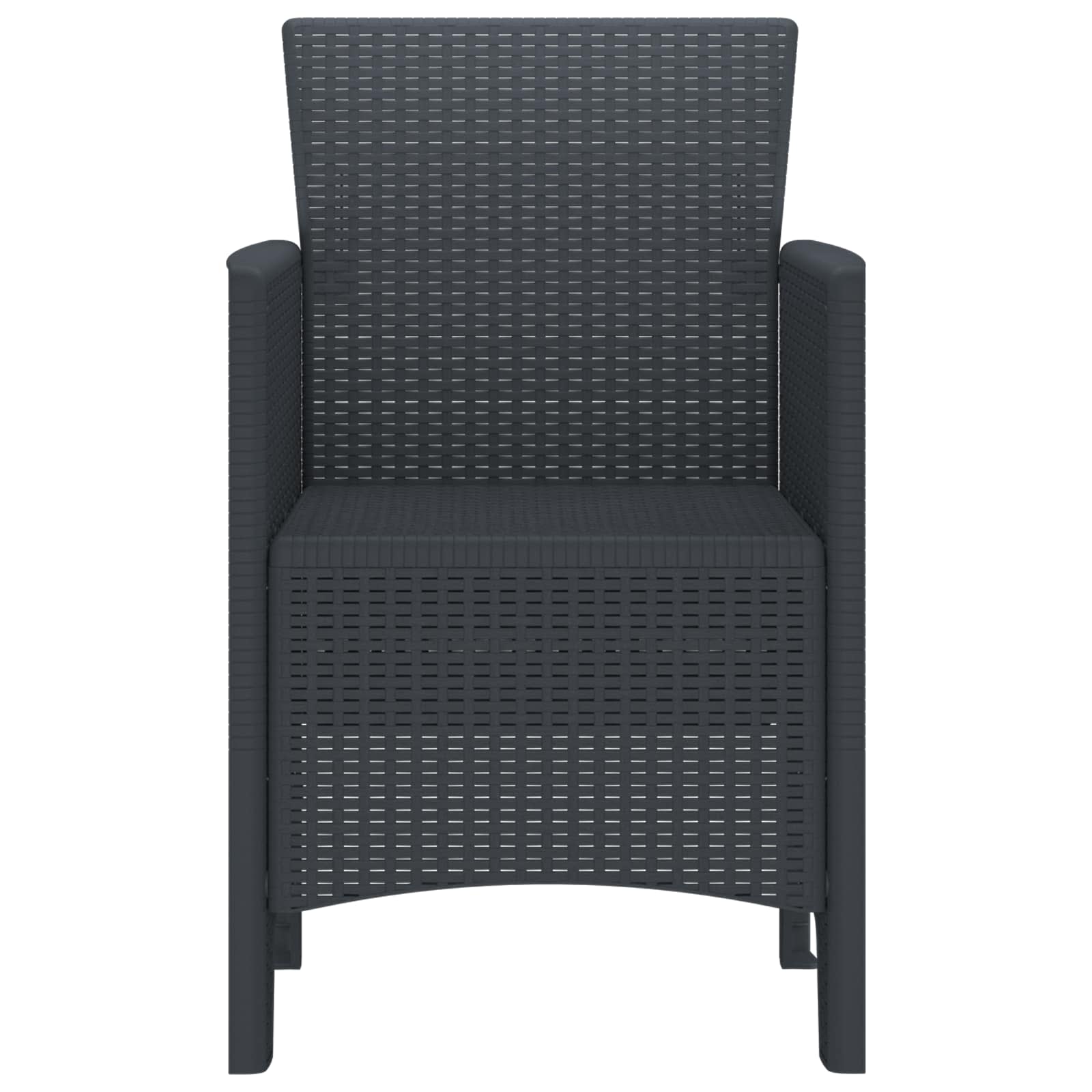 Καρέκλα Κήπου 2 pcs Ανθρακί 53 x 49 x 85 εκ. Πολυπροπυλένιο