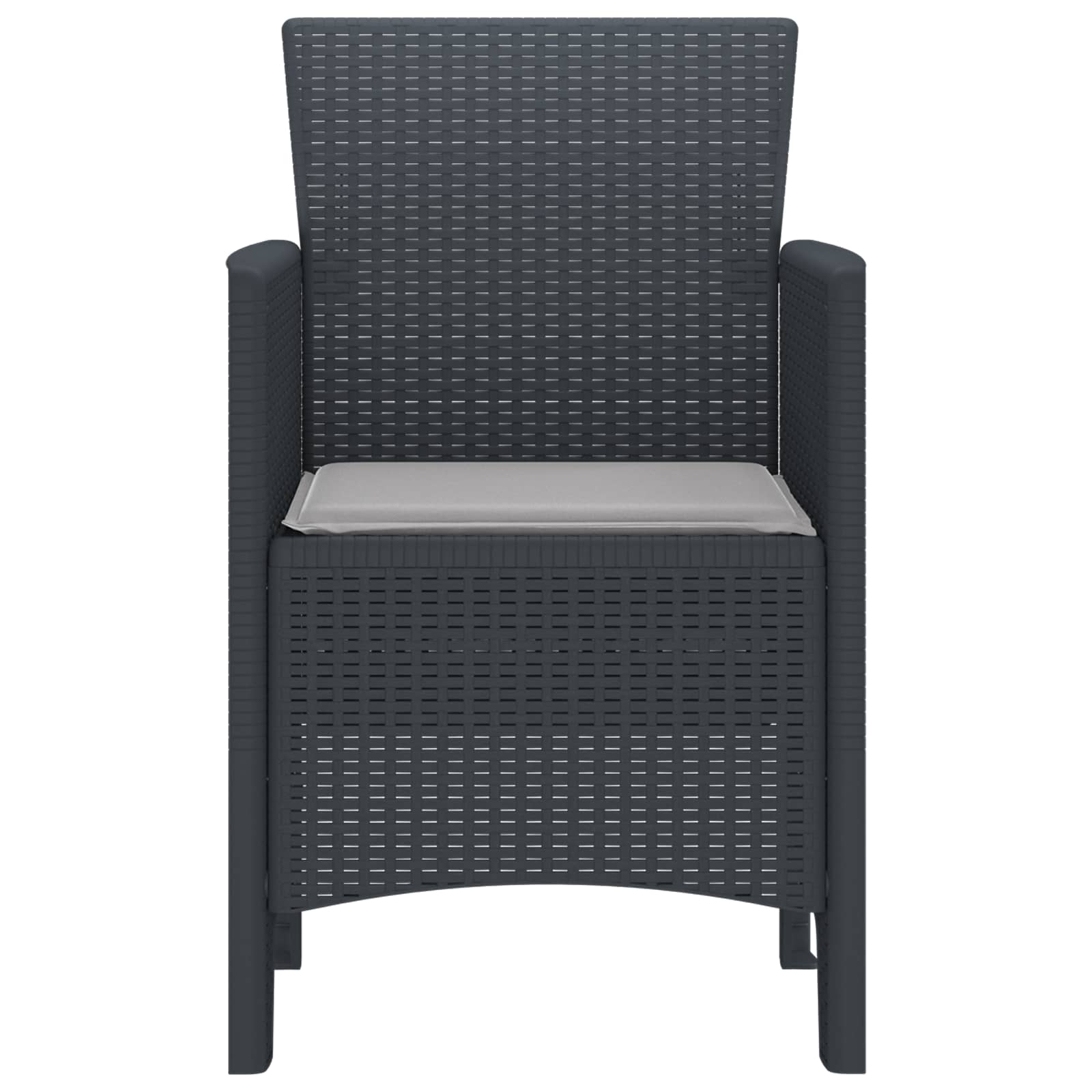 Καρέκλα Κήπου 2 pcs Ανθρακί 53 x 49 x 85 εκ. Πολυπροπυλένιο
