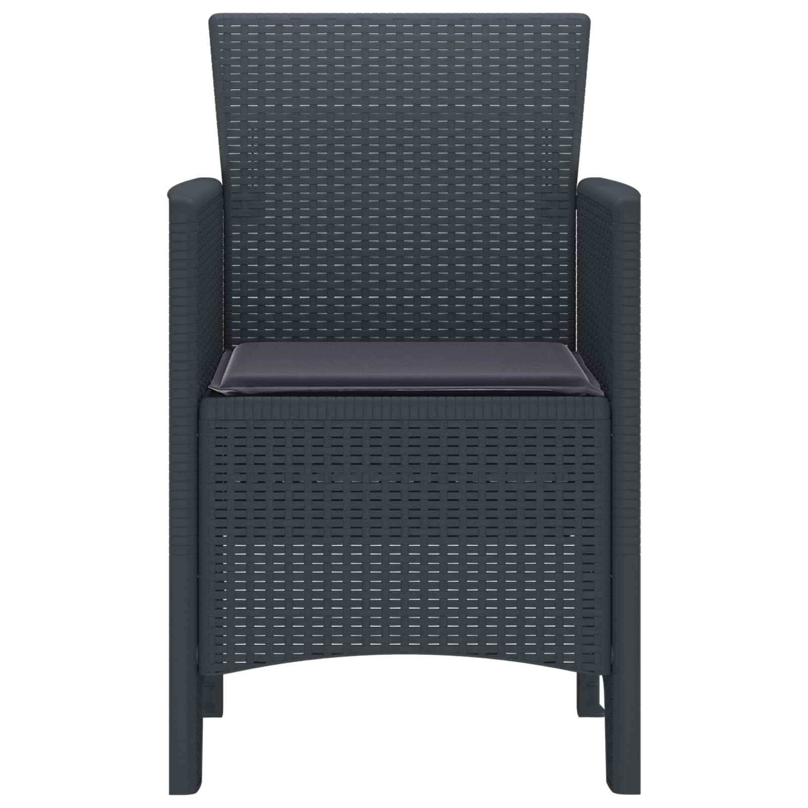 Καρέκλα Κήπου 2 pcs Ανθρακί 53 x 49 x 85 εκ. Πολυπροπυλένιο - Pakobazaar