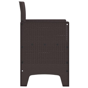 Καρέκλα Κήπου 2 pcs Καφέ 53 x 49 x 85 εκ. Πολυπροπυλένιο - Pakobazaar