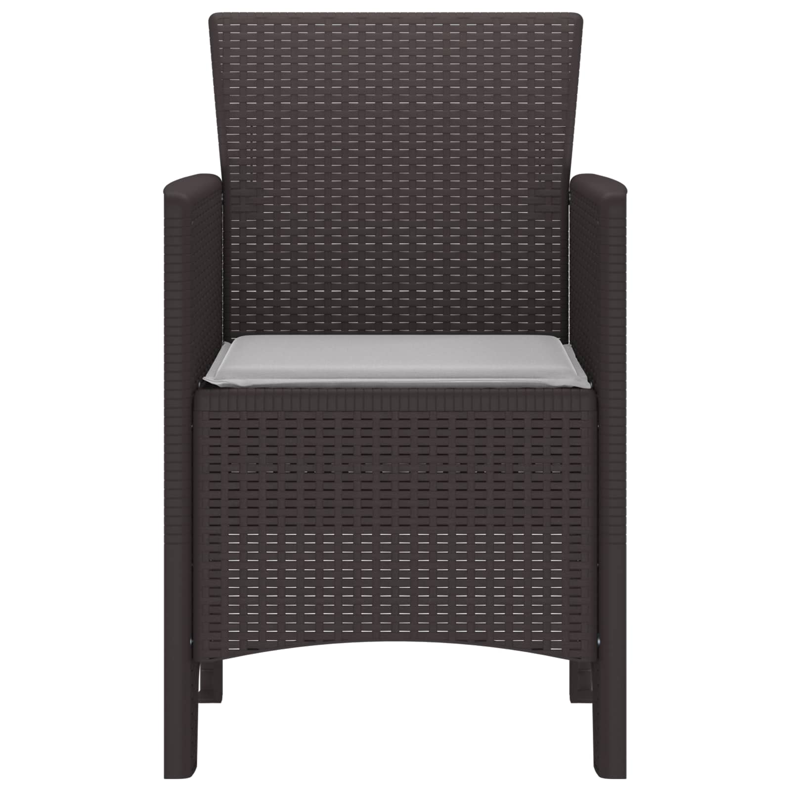 Καρέκλα Κήπου 2 pcs Καφέ 53 x 49 x 85 εκ. Πολυπροπυλένιο