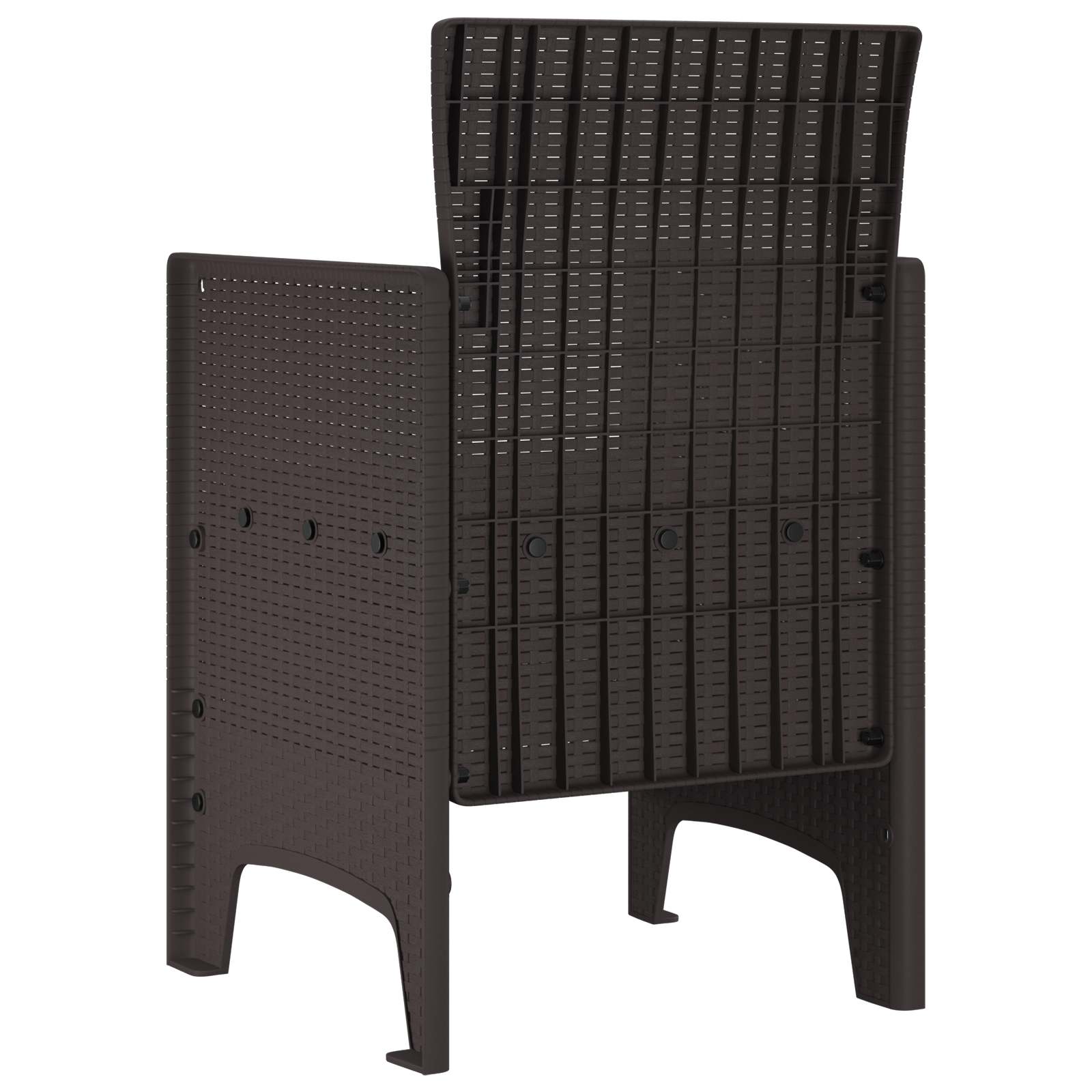 Καρέκλα Κήπου 2 pcs Καφέ 53 x 49 x 85 εκ. Πολυπροπυλένιο