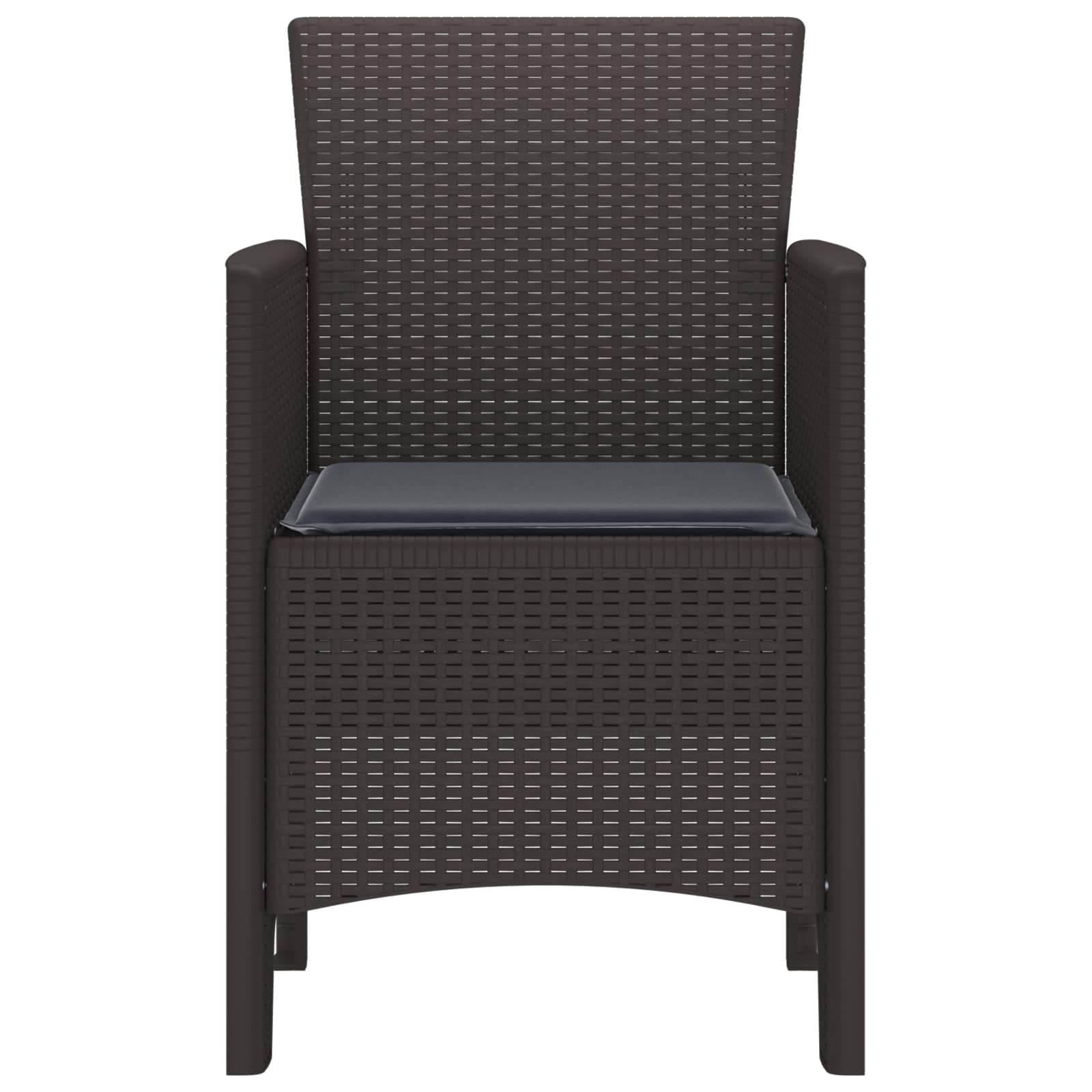 Καρέκλα Κήπου 2 pcs Καφέ 53 x 49 x 85 εκ. Πολυπροπυλένιο