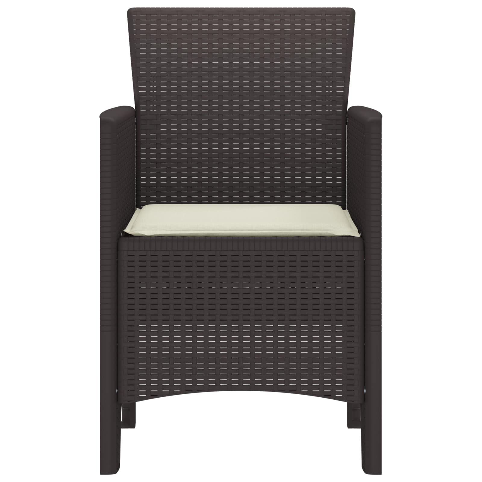 Καρέκλα Κήπου 2 pcs Καφέ 53 x 49 x 85 εκ. Πολυπροπυλένιο