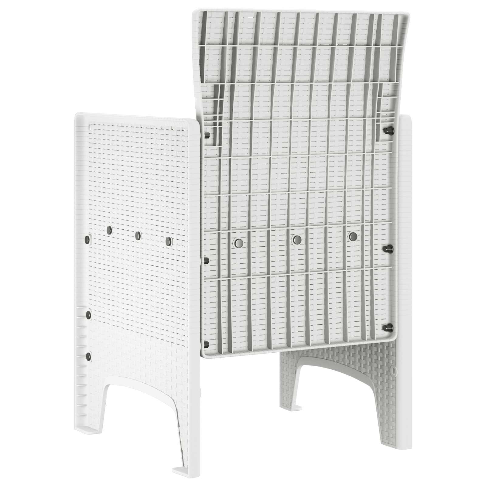 Καρέκλα Κήπου 2 pcs Λευκό 53 x 49 x 85 εκ. Πολυπροπυλένιο - Pakobazaar