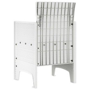 Καρέκλα Κήπου 2 pcs Λευκό 53 x 49 x 85 εκ. Πολυπροπυλένιο - Pakobazaar