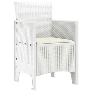 Καρέκλα Κήπου 2 pcs Λευκό 53 x 49 x 85 εκ. Πολυπροπυλένιο - Pakobazaar