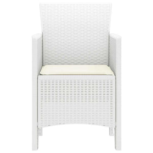 Καρέκλα Κήπου 2 pcs Λευκό 53 x 49 x 85 εκ. Πολυπροπυλένιο - Pakobazaar