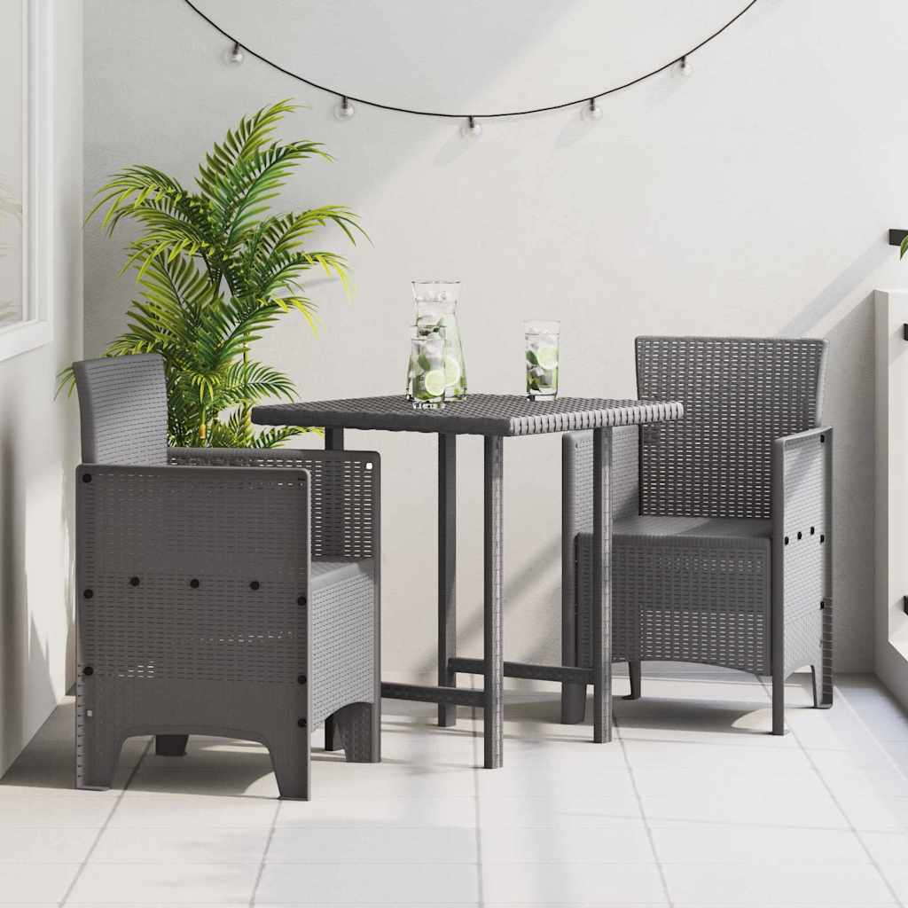 Καρέκλα Κήπου με μαξιλάρι 2 pcs Ανοιχτό γκρι 53 x 49 x 85 εκ. - Pakobazaar