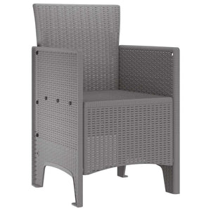 Καρέκλα Κήπου με μαξιλάρι 2 pcs Ανοιχτό γκρι 53 x 49 x 85 εκ. - Pakobazaar