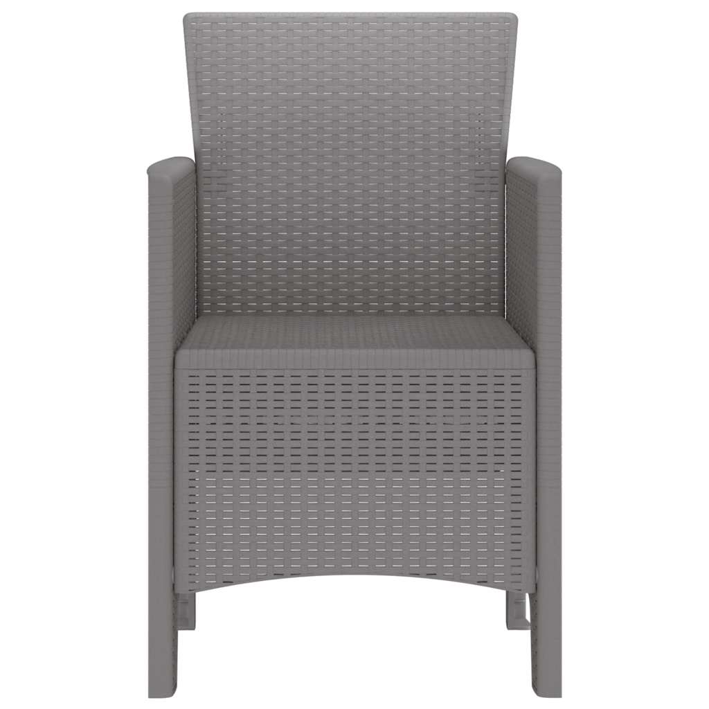 Καρέκλα Κήπου με μαξιλάρι 2 pcs Ανοιχτό γκρι 53 x 49 x 85 εκ. - Pakobazaar