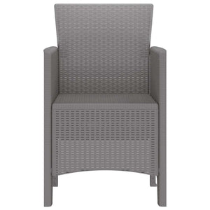 Καρέκλα Κήπου με μαξιλάρι 2 pcs Ανοιχτό γκρι 53 x 49 x 85 εκ. - Pakobazaar