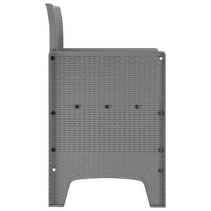 Καρέκλα Κήπου με μαξιλάρι 2 pcs Ανοιχτό γκρι 53 x 49 x 85 εκ. - Pakobazaar