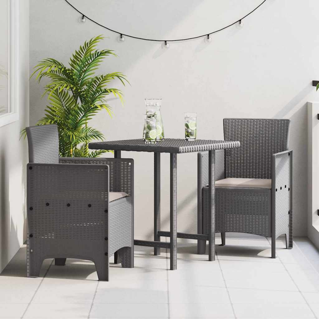Καρέκλα Κήπου με μαξιλάρι 2 pcs Ανοιχτό γκρι 53 x 49 x 85 εκ.