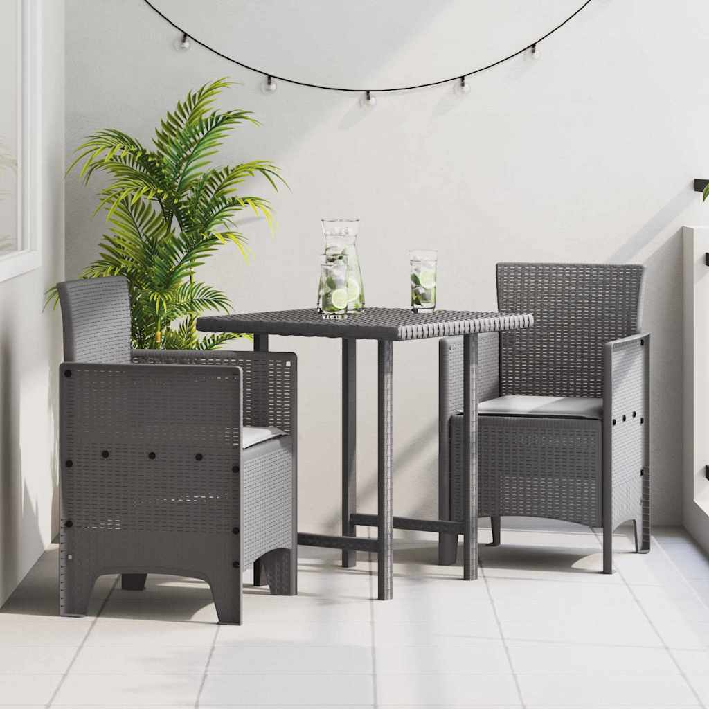 Καρέκλα Κήπου με μαξιλάρι 2 pcs Ανοιχτό γκρι 53 x 49 x 85 εκ. - Pakobazaar