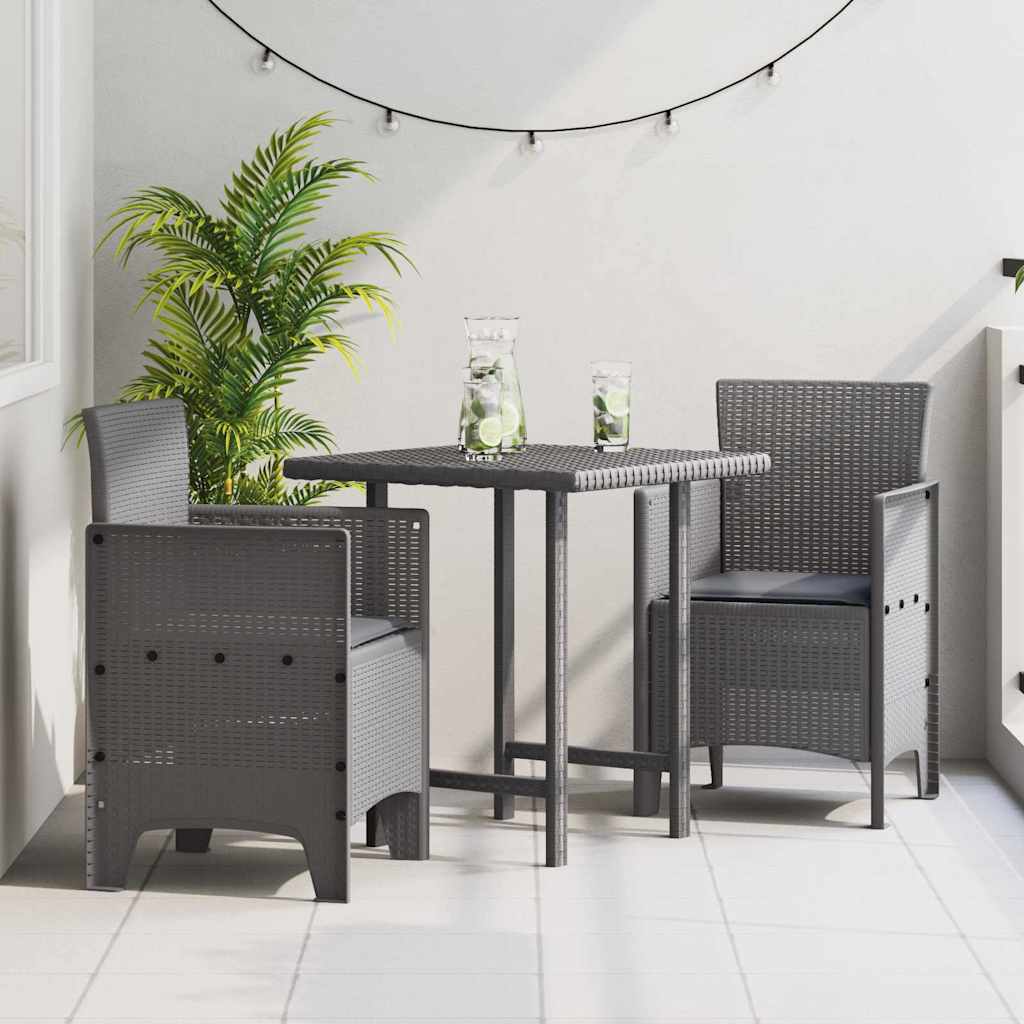 Καρέκλα Κήπου με μαξιλάρι 2 pcs Ανοιχτό γκρι 53 x 49 x 85 εκ. - Pakobazaar