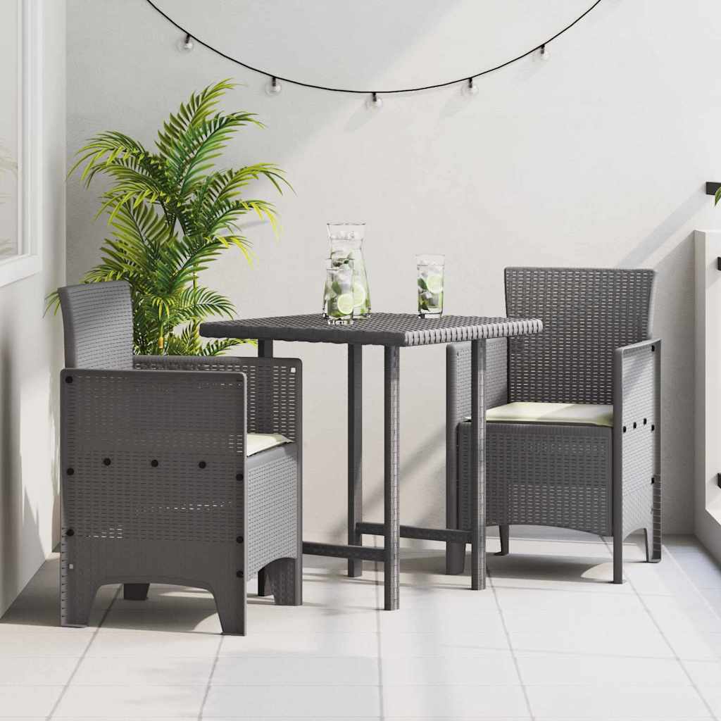 Καρέκλα Κήπου με μαξιλάρι 2 pcs Ανοιχτό γκρι 53 x 49 x 85 εκ.