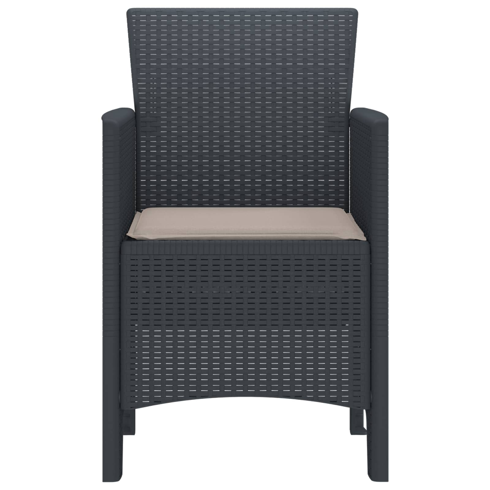 Καρέκλα Κήπου 4 pcs Ανθρακί 53 x 49 x 85 εκ. Πολυπροπυλένιο - Pakobazaar
