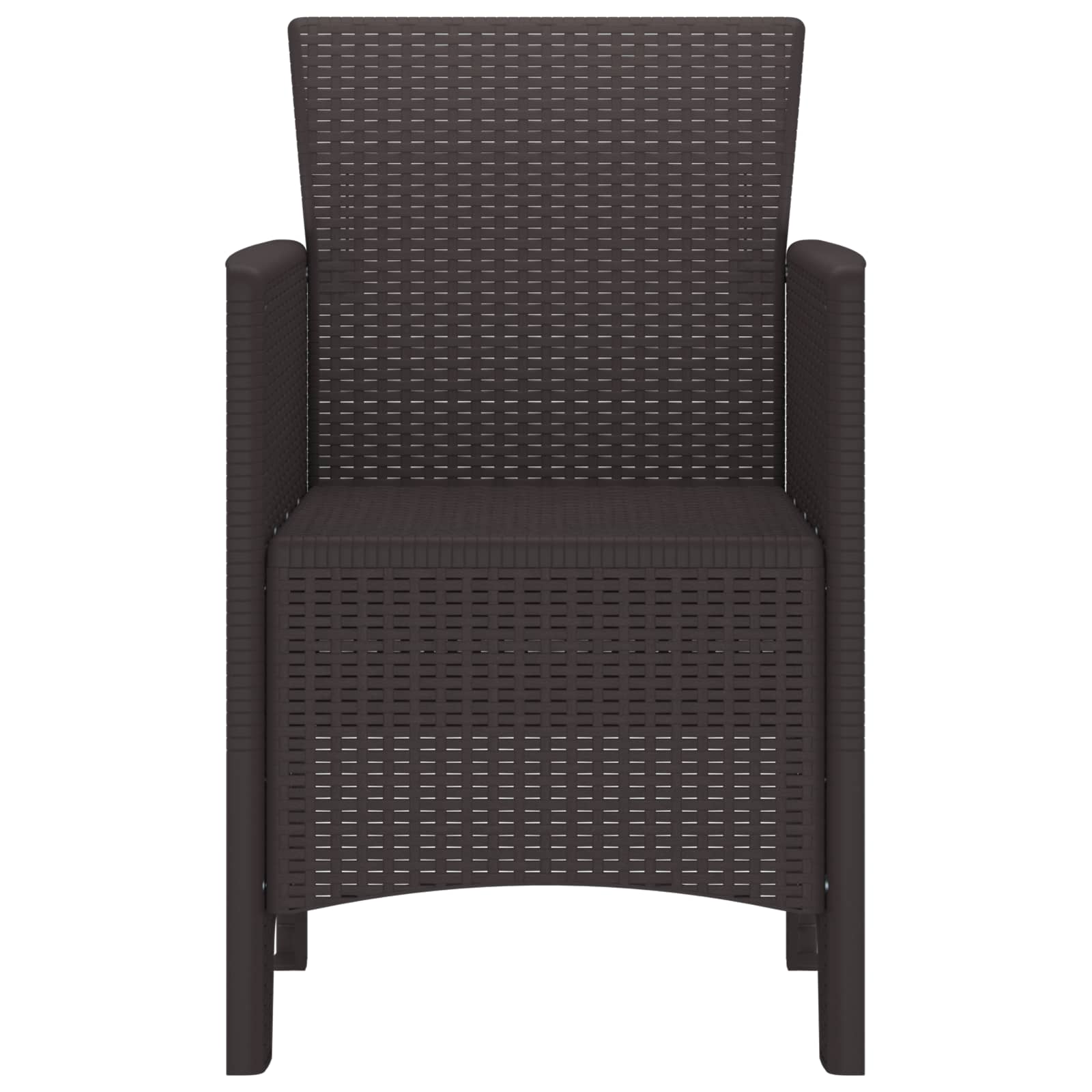 Καρέκλα Κήπου 4 pcs Καφέ 53 x 49 x 85 εκ. Πολυπροπυλένιο - Pakobazaar