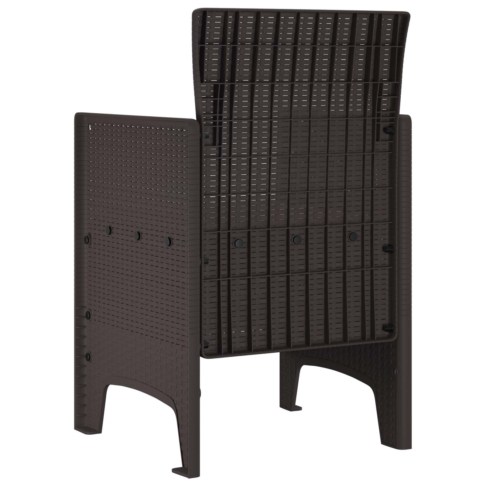 Καρέκλα Κήπου 4 pcs Καφέ 53 x 49 x 85 εκ. Πολυπροπυλένιο