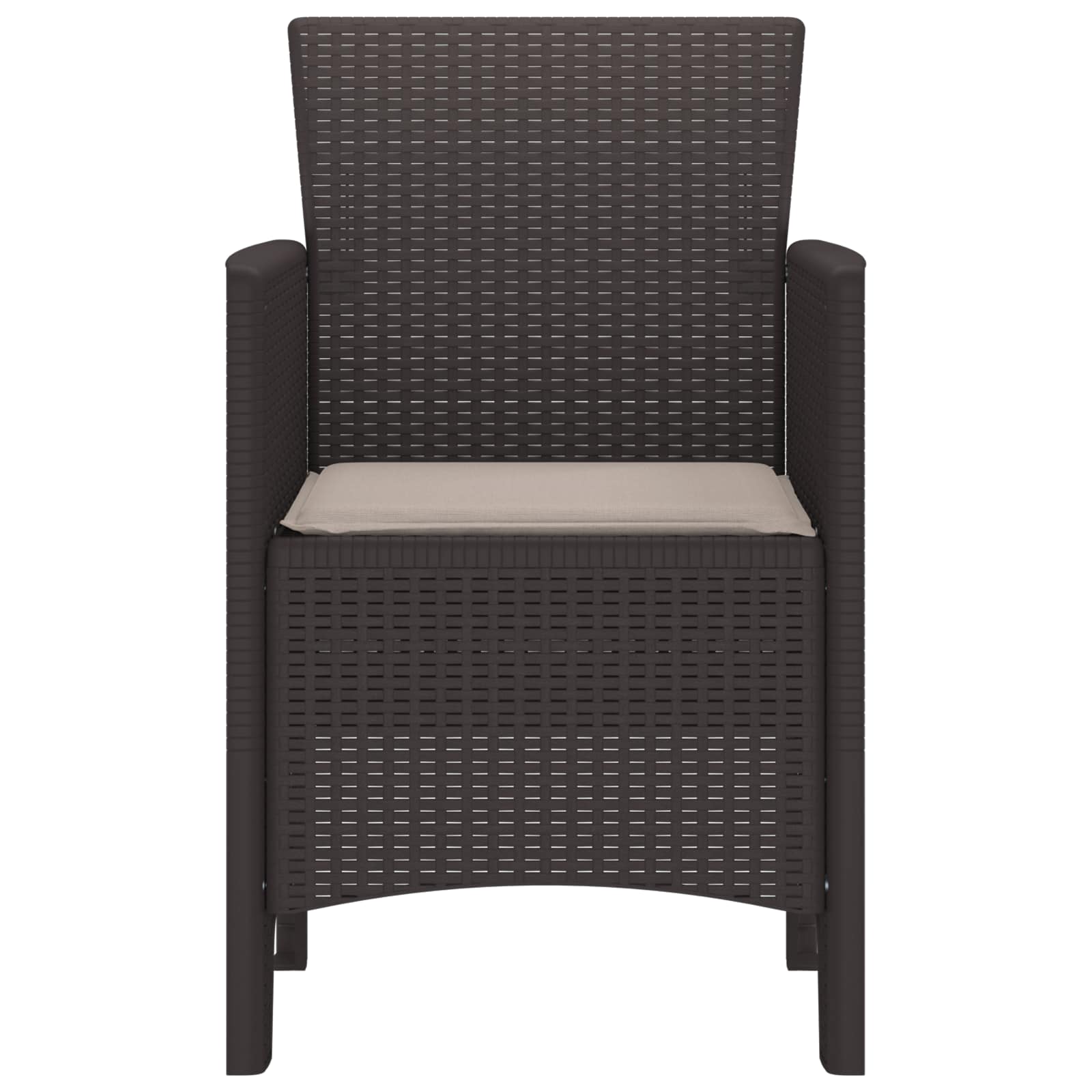 Καρέκλα Κήπου 4 pcs Καφέ 53 x 49 x 85 εκ. Πολυπροπυλένιο