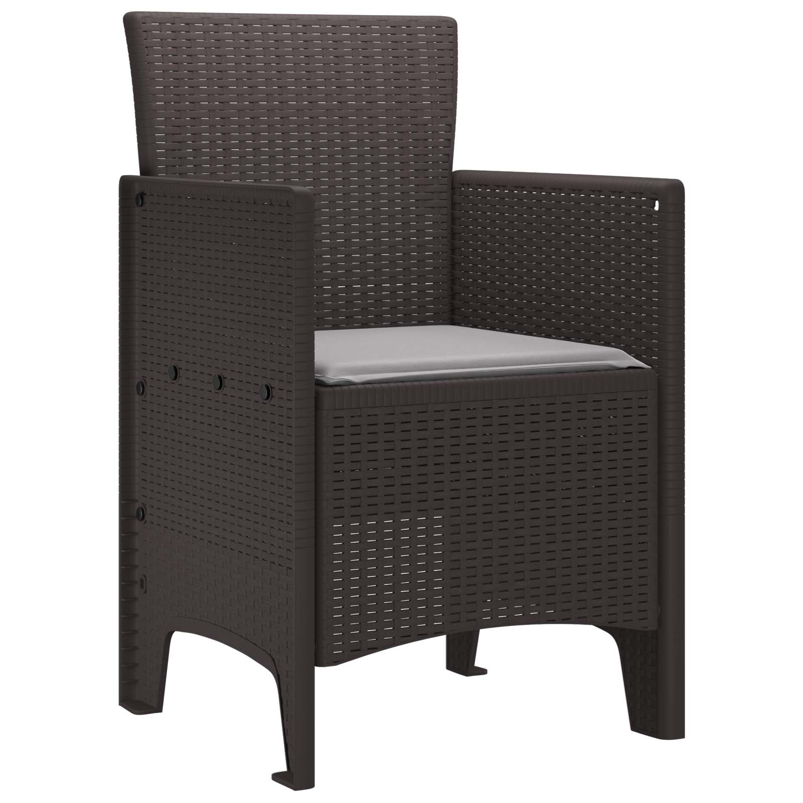 Καρέκλα Κήπου 4 pcs Καφέ 53 x 49 x 85 εκ. Πολυπροπυλένιο - Pakobazaar
