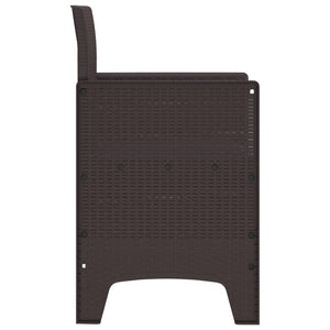 Καρέκλα Κήπου 4 pcs Καφέ 53 x 49 x 85 εκ. Πολυπροπυλένιο - Pakobazaar