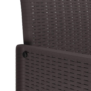 Καρέκλα Κήπου 4 pcs Καφέ 53 x 49 x 85 εκ. Πολυπροπυλένιο - Pakobazaar