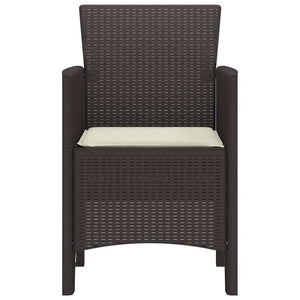 Καρέκλα Κήπου 4 pcs Καφέ 53 x 49 x 85 εκ. Πολυπροπυλένιο - Pakobazaar