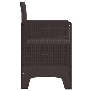 Καρέκλα Κήπου 4 pcs Καφέ 53 x 49 x 85 εκ. Πολυπροπυλένιο - Pakobazaar