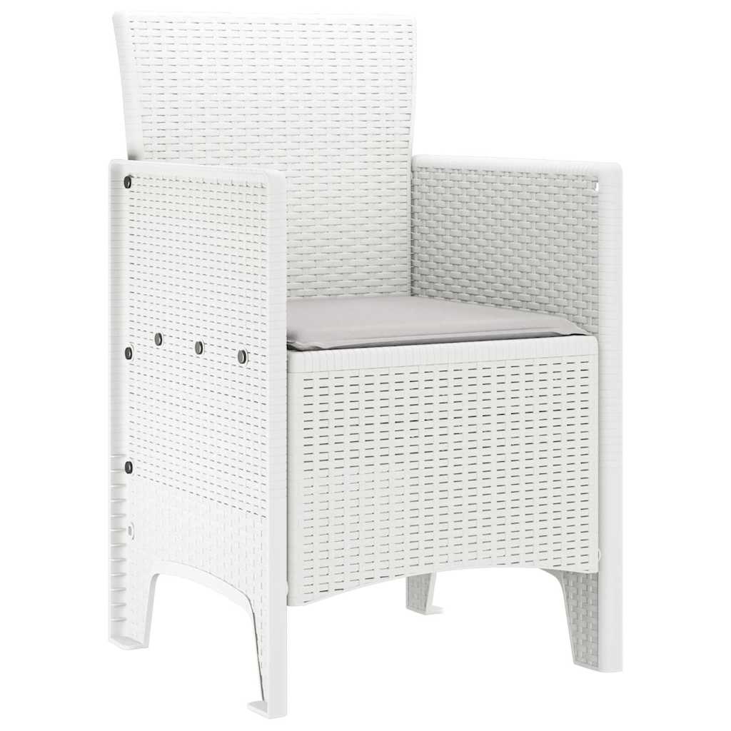 Καρέκλα Κήπου 4 pcs Λευκό 53 x 49 x 85 εκ. Πολυπροπυλένιο