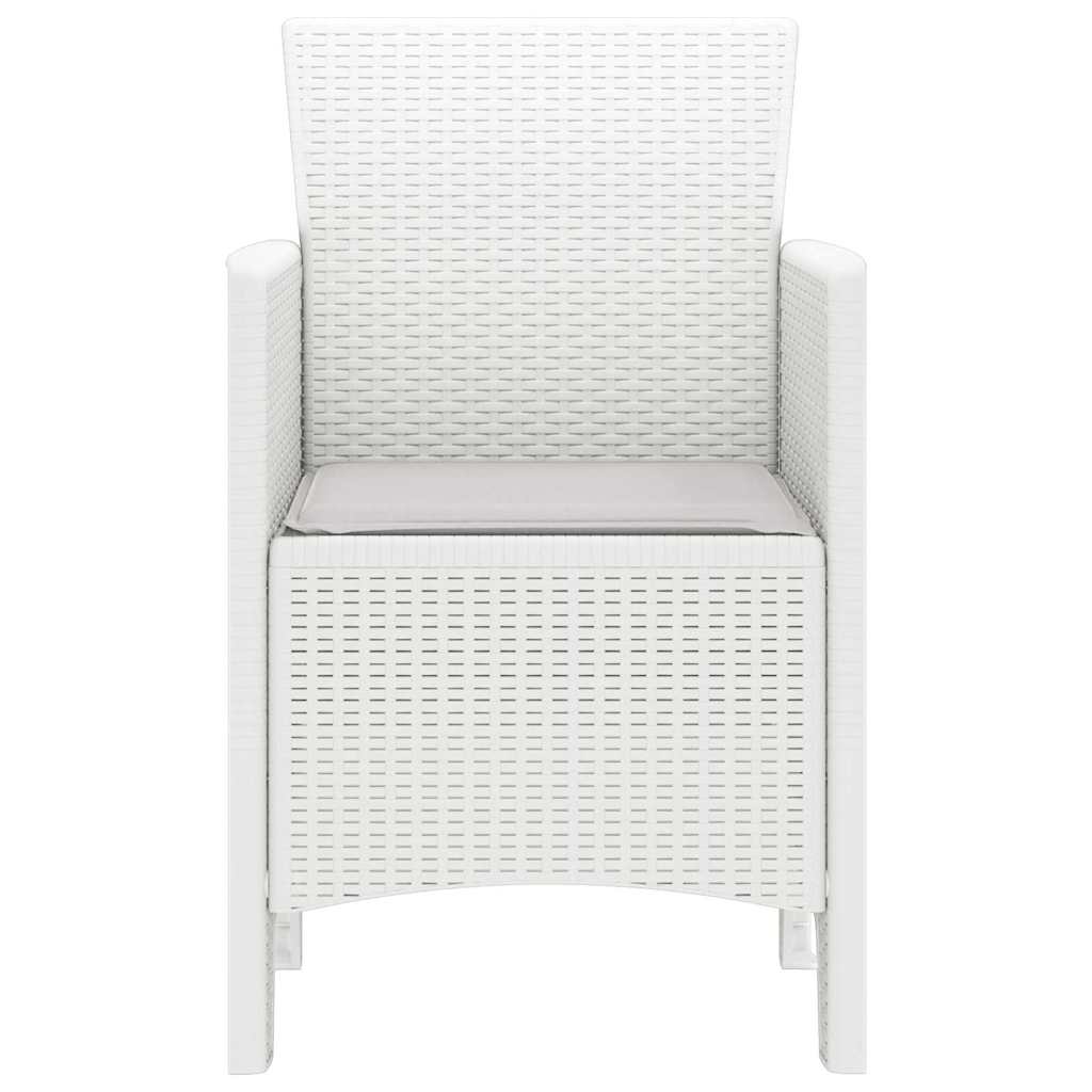 Καρέκλα Κήπου 4 pcs Λευκό 53 x 49 x 85 εκ. Πολυπροπυλένιο