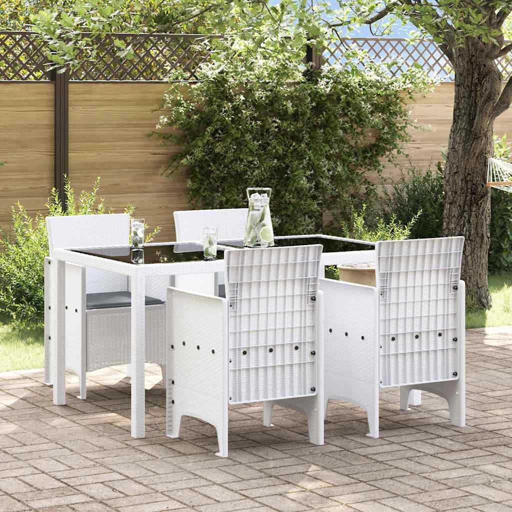 Καρέκλα Κήπου 4 pcs Λευκό 53 x 49 x 85 εκ. Πολυπροπυλένιο