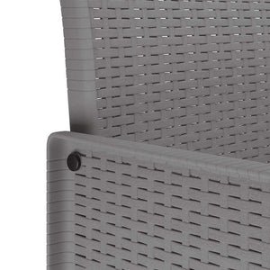 Καρέκλα Κήπου με μαξιλάρι 4 pcs Ανοιχτό γκρι 53 x 49 x 85 εκ. - Pakobazaar