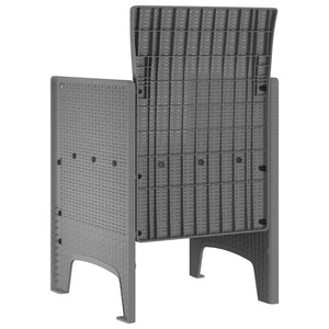 Καρέκλα Κήπου με μαξιλάρι 4 pcs Ανοιχτό γκρι 53 x 49 x 85 εκ. - Pakobazaar
