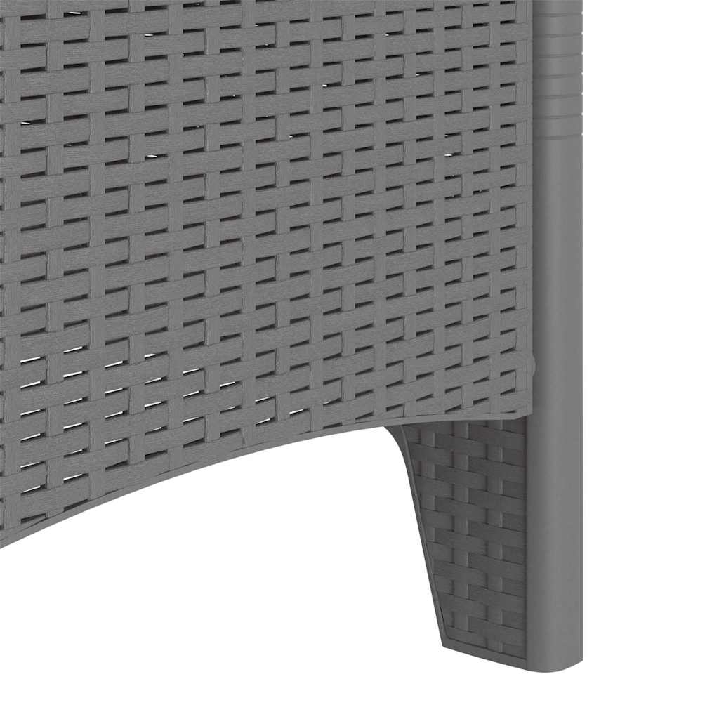 Καρέκλα Κήπου με μαξιλάρι 4 pcs Ανοιχτό γκρι 53 x 49 x 85 εκ.