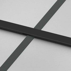 Συρόμενη Πόρτα με Μηχανισμό Μαύρο 76x205 εκ. Γυαλί ESG