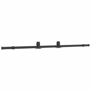 Συρόμενη Πόρτα με Μηχανισμό Μαύρο 90x205 εκ. Γυαλί ESG - Pakobazaar
