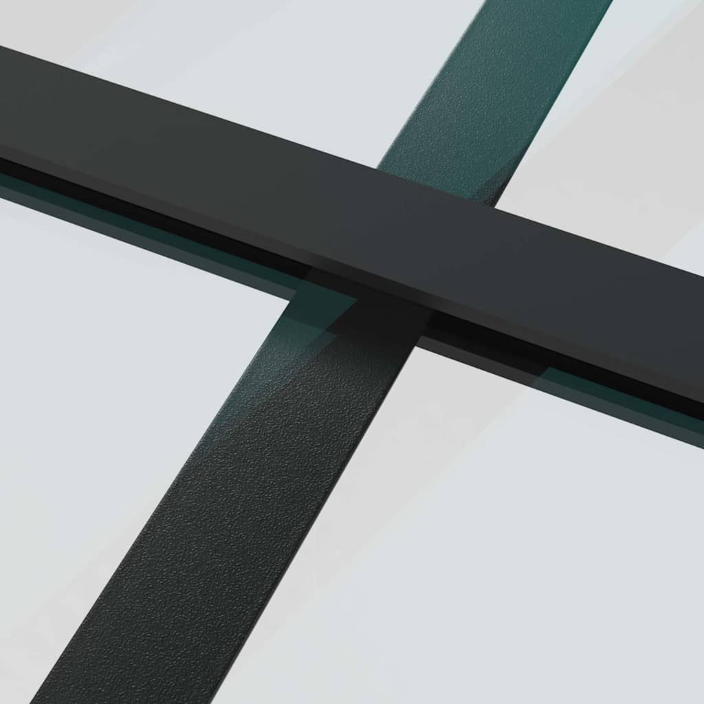 Συρόμενη Πόρτα με Μηχανισμό Μαύρο 90x205 εκ. Γυαλί ESG