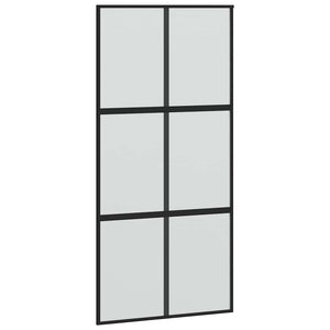 Σετ συρόμενης πόρτας με υλικό μαύρο 102,5x205 cm