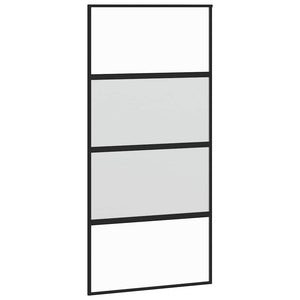 Σετ συρόμενης πόρτας με υλικό μαύρο 102,5x205 cm